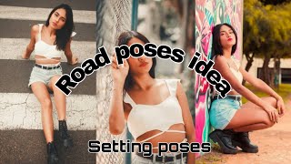 Road poses ideas  Setting poses🥴  Girls poses  How to pose  Must try to pose⚡  road pose [upl. by Charry]