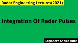 Integration of Radar Pulses [upl. by Attenad]