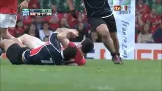 Hare Makiri big tackle on Stephen Jones [upl. by Hillhouse]