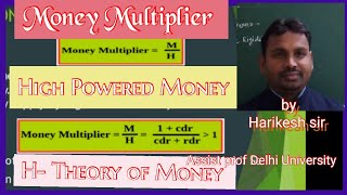 Money multiplier high powered money Hthoeory of moneyfull explained by Harikesh sir [upl. by Nylacaj]