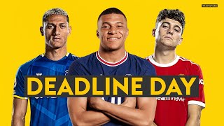 TRANSFER DEADLINE DAY LIVE ⏰ Latest on Mbappe Ronaldo Griezmann James amp Kounde 📝 [upl. by Bohlin]