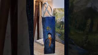 Harry Potter bottle jute bag handpainted [upl. by Andee798]