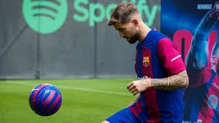 IÑIGOS MARTINEZ FIRST TOUCHES AS A BARÇA PLAYER IN HIS OFFICIAL PRESENTATION ⚽💙❤️ [upl. by Jobyna177]