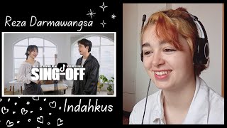 Reza Darmawangsa vs Indahkus  SINGOFF TIKTOK SONGS Part 18 Reaction Video Im in Love 🥰 [upl. by Hoffarth]