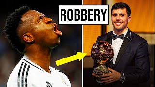 ROBBERY Rodri WINS Ballon dOr 2024 VINICIUS JR LOST [upl. by Ayama]