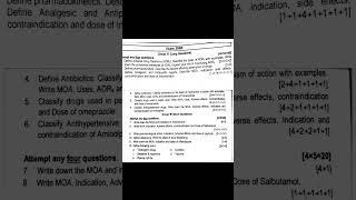 HA 2nd Year CTEVT 2080 Pharmacy And Pharmacology Question Paper shorts pharmacology ha2ndyear [upl. by Elram]