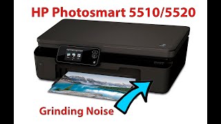 HP Photosmart 5520 Makes Grinding Noise amp Carriage Jam • Service Station Repair [upl. by Gail]