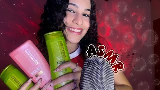 ASMR  FINALIZANDO SEU CABELO DO JEITINHO QUE FINALIZO O MEU ✂️🫧  sons reais 💞 [upl. by Ahsiket]