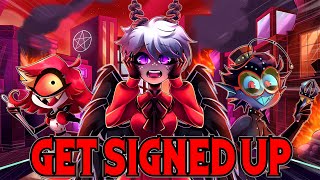 EMILY FALLEN ANGEL RECRUITER SONG  Get Signed Up  Hazbin Hotel Animatic 【Song By MilkyyMelodies】 [upl. by Yahsal]