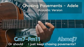 Chasing Pavements by Adele with Acoustic Guitar Chords Play and Sing Along  PlayVoice [upl. by Leatri]