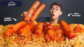 GAK KUAT MUKBANG INDOMIE SAMBEL GEPREK LVL 100  SOSIS KANZLER GOCHUJJANG🥵 [upl. by Lopes227]