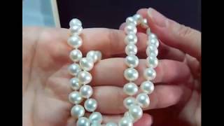 Freshwater Cultured Pearl Necklace Set Includes Stunning Bracelet and Stud for Women [upl. by Ainalem]