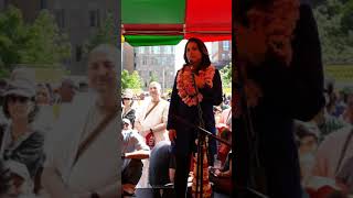 Congresswoman Tulsi Gabard amp Jenifer Rajkumar Director of immigration  New York Iskcon Rath Yatra [upl. by Newell]