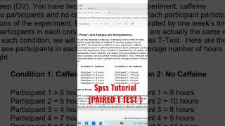 PAIRED T TEST  SPSS TUTORIAL ⬆️⬆️⬆️ [upl. by Josselyn]