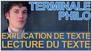 Lexplication de texte  la lecture du texte  Philosophie  Terminale  Les Bons Profs [upl. by Missi]