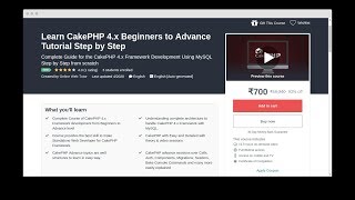 Learn CakePHP 4x Beginners to Advance Tutorial Step by Step  Udemy Course  Learn CakePHP [upl. by Bowrah24]