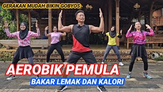 AEROBIK PEMULA BAKAR LEMAK DAN KALORI SUPER GOBYOSS [upl. by Spalla]