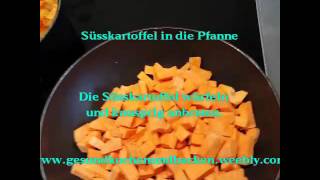 Süßkartoffel in die PfanneGESUND KOCHEN UND BACKEN einfache schnelle gesunde Rezepte [upl. by Madonna134]