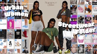 The BEST Sims 4 FREE CC Folder 🤩 Female Urban Streetwear Lookbook  CC Links❤️‍🔥 [upl. by Anned513]