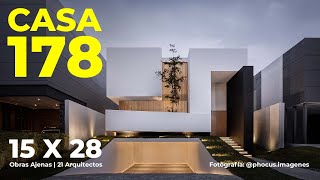 CASA CONTEMPORÁNEA con TRIPLE ALTURA  Obras Ajenas  21 Arquitectos [upl. by Zoltai428]