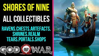 God of War  Shores of Nine All Collectible Locations  100 [upl. by Radack]