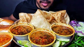 Eating Huge Chole Bhature Pav bhaji Green Salad Veg Eating Show  Street Food Mukbang ASMR [upl. by Eterg]