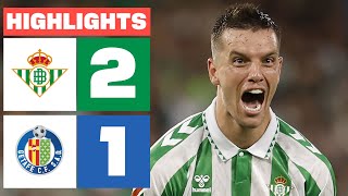 REAL BETIS 2  1 GETAFE CF  RESUMEN LALIGA EA SPORTS [upl. by Dwyer]