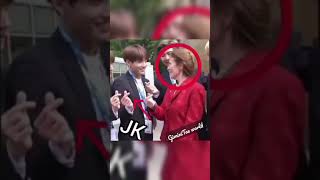 Jungkook telling her how to make Korean finger heart 💜 [upl. by Anairt507]