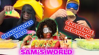 Blindfolded Taco Challenge Relaunch For Support SAMSWORLD11 [upl. by Kenji]