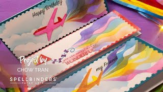 Lets make slimline cards using Rainbow Slice Tunnel [upl. by Manolo]