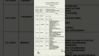 11th STD half yearly time table 2024 11thbiology 11thstdhalfyearly halfyearlyexams timetable [upl. by Yahsat]