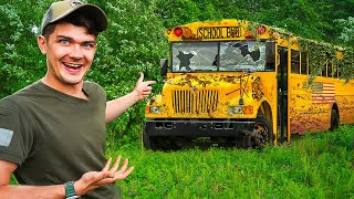 Found Abandoned SCHOOL BUS in the Forest Can We Repair It [upl. by Arries]