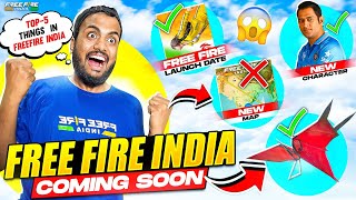 Free Fire India New Launch Date  😱 5 Things In Free Fire India Coming Soon  Garena Free Fire India [upl. by Marjana]