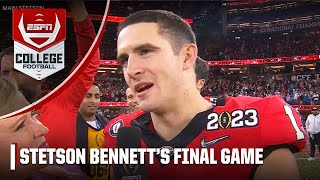 Stetson Bennett lost for words after emotional BACKTOBACK Championship 🏆  ESPN College Football [upl. by Enyahs358]