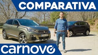 Kia Sportage vs Peugeot 3008  SUV Compacto  Comparativa  Review  Test en español  Carnovo [upl. by Leola]