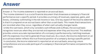 Which of the following is true about an income statement [upl. by Burris]