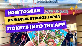 Universal Studios Japan  how to scan your tickets into the app to book amp enter Super Nintendo World [upl. by Ahiel]