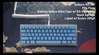 TGR x Singa Unikorn R21 PC w Gat Milky Yellows  Typing Test [upl. by Rimma]