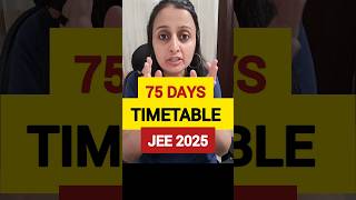 75 Days Timetable jee2025 Daily Target 🎯 [upl. by Ylyl]