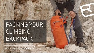 Tips amp tricks The right way to pack your climbing backpack – Tutorial 843  LAB ROCK [upl. by Allecram609]