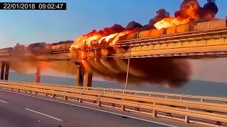 35 Most Terrifying Bridge Collapses Caught On Camera [upl. by Sane]