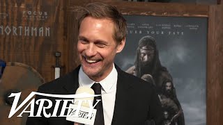 Alexander Skarsgård Talks His Toughest Day On Set at the Premiere of quotThe Northmanquot [upl. by Louls486]