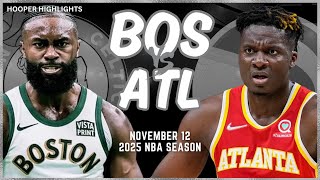 Boston Celtics vs Atlanta Hawks Full Game Highlights  Nov 12  2025 NBA Season [upl. by Ardnasirk]