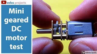 Mini geared DC motor 6V  testing [upl. by Milton]