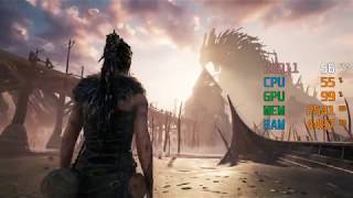 GeForce GTX 1050 ti  AMD Athlon 200GE  Hellblade Senuas Sacrifice FPS Test [upl. by Suiradel]