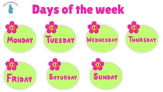 Days of the Week in English  7 Days of the Week  Days Name in English [upl. by Pegasus]