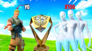 ¡Jugando con 100 PROS en TORNEOS de FORTNITE [upl. by Armillda]