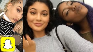 Kylie Jenner in Miami 1 on Snapchat w Hailey Stas Jordyn Sham [upl. by Hort776]