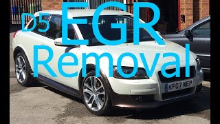 How to remove C30 S40 24 D5 EGR 180bhp Removal Volvo S60 V70 XC90 Euro 4 [upl. by Claudia464]