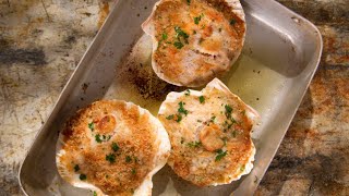 Recette  SaintJacques gratinées en coquilles [upl. by Meneau]